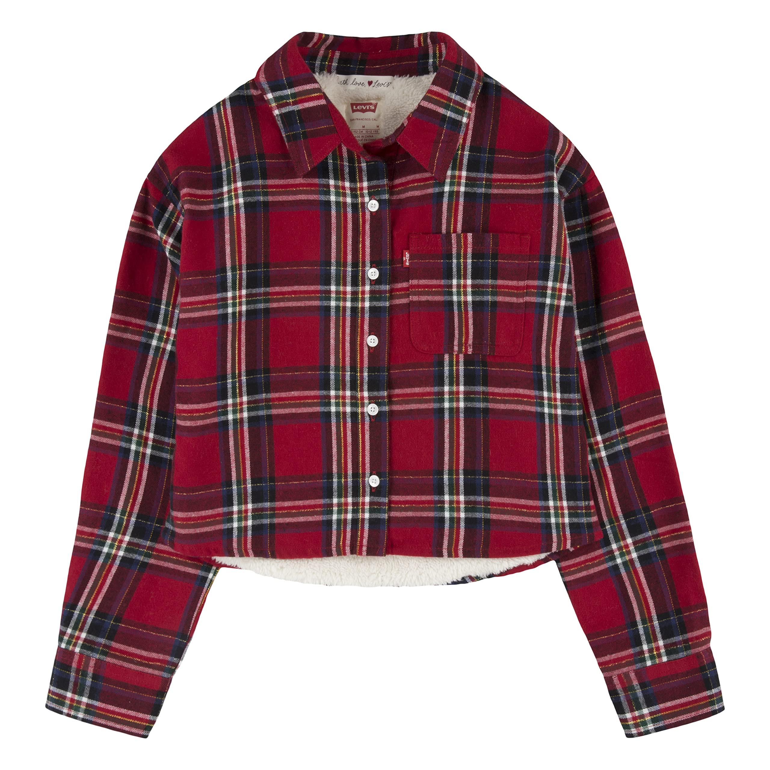 Long Sleeve Sherpa Lined Flannel Top (Big Kids) Levi's®