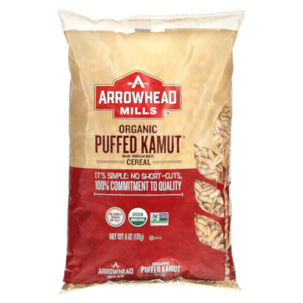 Organic Puffed Kamut Cereal, 6 oz (170 g) Arrowhead Mills