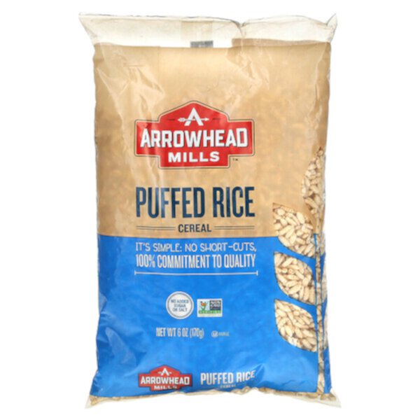 Puffed Rice Cereal, 6 oz (170 g) Arrowhead Mills