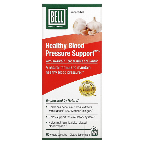 Поддержка здорового кровяного давления, 60 растительных капсул Bell Lifestyle