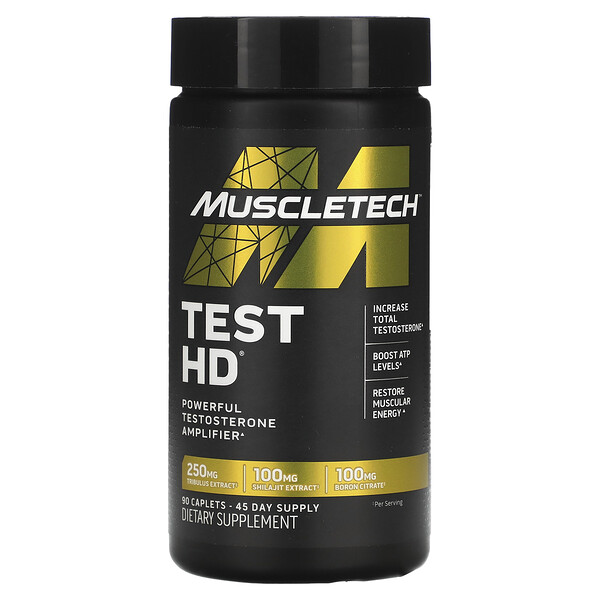 Test HD, Мощный усилитель тестостерона, 90 капсул Muscletech