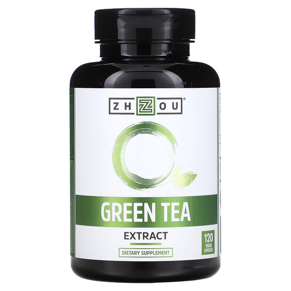 Экстракт зеленого чая, 120 растительных капсул Zhou