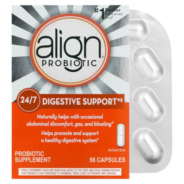 24/7 Digestive Support, пробиотическая добавка, 56 капсул Align