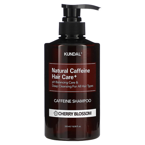 Шампунь для ухода за волосами с натуральным кофеином, 16,9 жидких унций (500 мл) Kundal