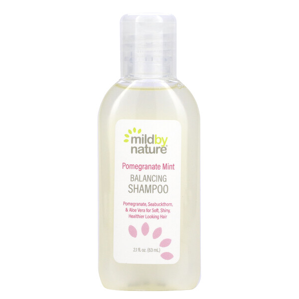 Pomegranate Mint Balancing Shampoo, Travel Size, 2.10 fl oz (63 ml) Mild By Nature
