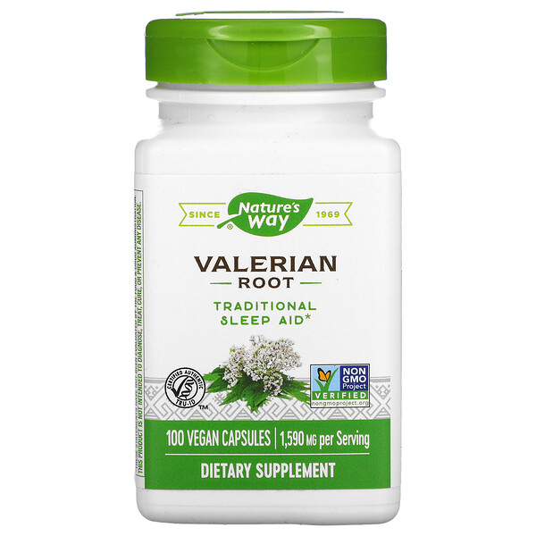 Valerian Root, 1,590 mg, 100 Vegan Capsules Nature's Way