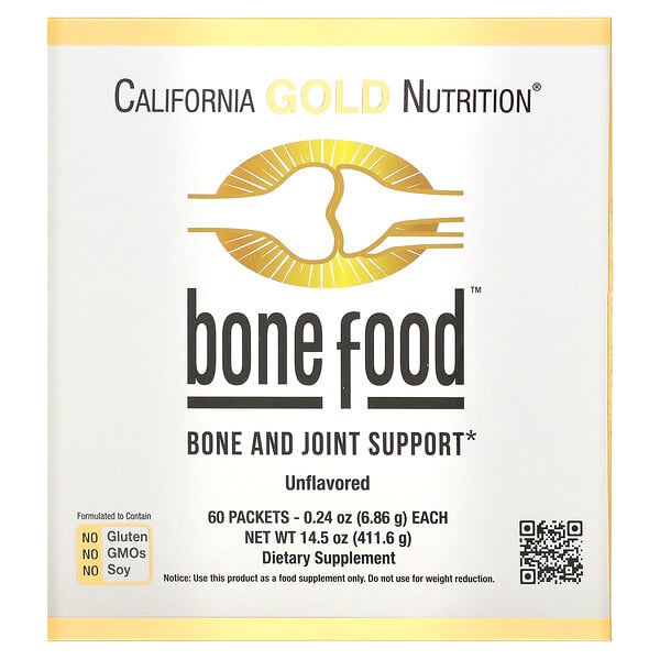 Питание для костей - 60 пакетиков - 6.86 г - California Gold Nutrition California Gold Nutrition