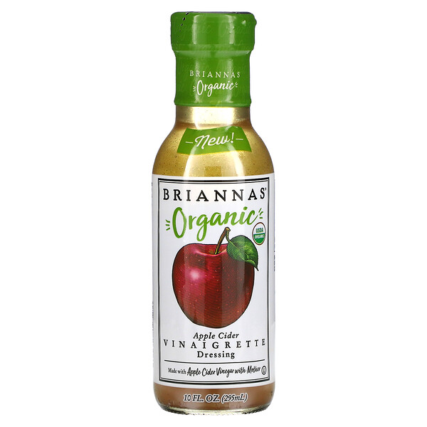 Organic Apple Cider Vinaigrette Dressing, 10 fl oz (295 ml) Briannas