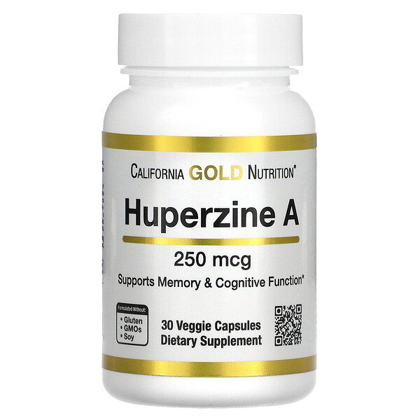 Huperzine A,  250 mcg, 30 Veggie Capsules (Капсулы на растительной основе) California Gold Nutrition