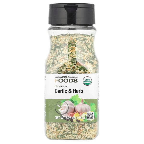 FOODS - Organic Garlic & Herb, 5.93 oz (168 g) California Gold Nutrition