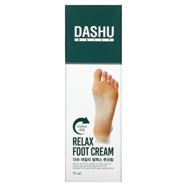 Крем для ног Daily Relax, 2,36 жидких унций (70 мл) Dashu