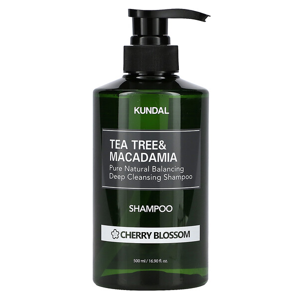 Tea Tree & Macadamia, Шампунь, вишневый цвет, 16,9 жидких унций (500 мл) Kundal