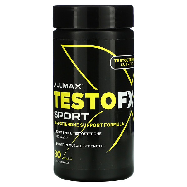 TestoFX Sport, Формула поддержки тестостерона, 80 капсул ALLMAX