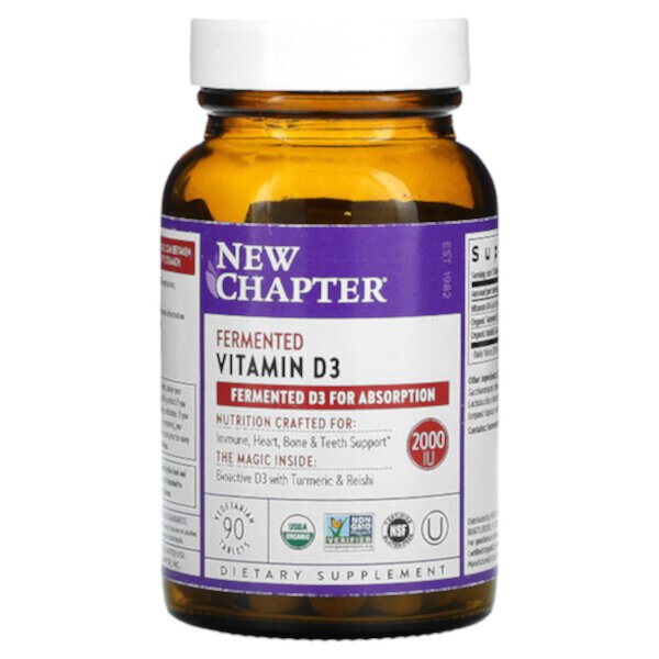 Ферментированный Витамин D3 - 2000МЕ - 90 вегетарианских таблеток - New Chapter New Chapter