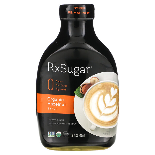 Organic Hazelnut Syrup, 16 fl oz (473 ml) RxSugar