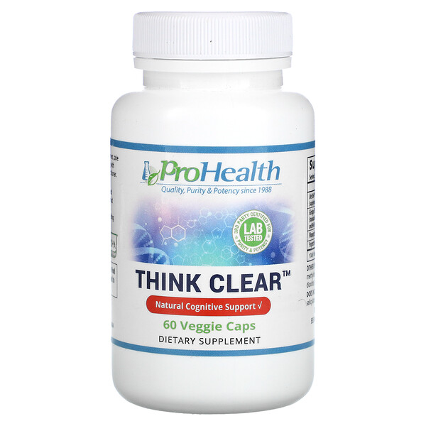 Think Clear, 60 растительных капсул ProHealth Longevity