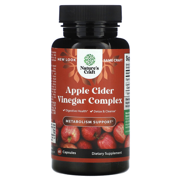 Apple Cider Vinegar Complex, 60 Capsules (Капсулы) Natures Craft