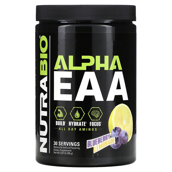 Alpha EAA, Blueberry Lemonade, 0.87 lb (395 g) NutraBio