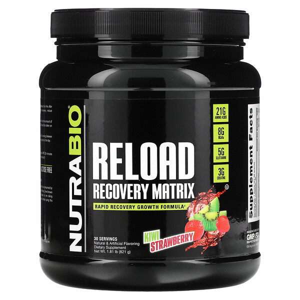 Reload Recovery Matrix, Kiwi Strawberry, 1.81 lb (821 g) NutraBio