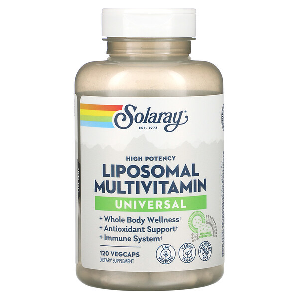 Липосомальный мультивитамин, универсальный, 120 растительных капсул Solaray