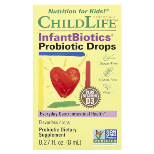 InfantBiotics, Пробиотические капли, 0,27 жидкой унции (8 мл) ChildLife Essentials