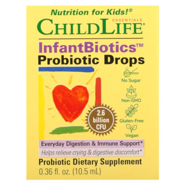 InfantBiotics, Probiotic Drops, 2.6 Billion CFU, 0.36 fl oz (10.5 ml) ChildLife
