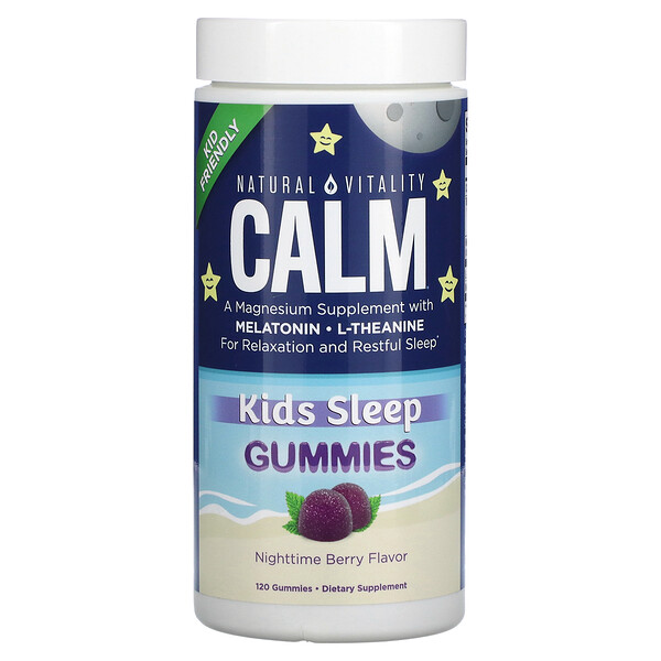 CALM, Kids Sleep Gummies, Nighttime Berry, 120 Gummies Natural Vitality