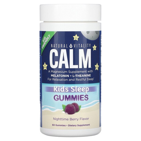 CALM, Kids Sleep Gummies, Nighttime Berry, 60 Gummies Natural Vitality