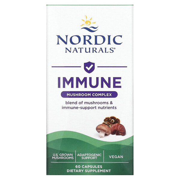 Immune, Грибной комплекс, 60 капсул Nordic Naturals