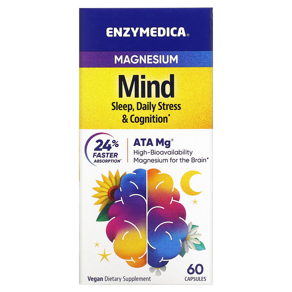 Магний для ума - 60 капсул - Enzymedica Enzymedica