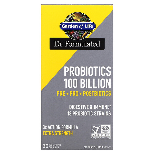 Probiotics, 100 Billion, 30 Vegetarian Capsules (Вегетарианские капсулы) Garden of Life