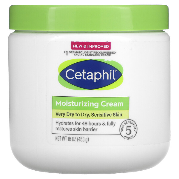 Moisturizing Cream, Very Dry to Dry, Sensitive Skin, 16 oz (453 g) Cetaphil