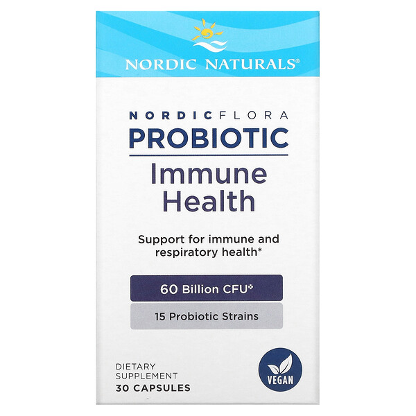 Nordic Flora Probiotic, Immune Health, 60 Billion CFU, 30 Capsules (Капсулы) Nordic Naturals