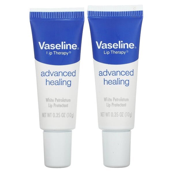 Lip Therapy, Advanced Healing, 2 тюбика, по 0,35 унции (10 г) каждый Vaseline
