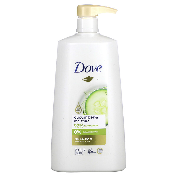 Шампунь с огурцом и увлажнением, для тусклых волос, 25,4 жидких унций. (750 мл) Dove