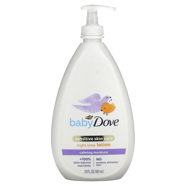 Baby, Sensitive Skin Care, Night Time Lotion, 20 fl oz (591 ml) Dove