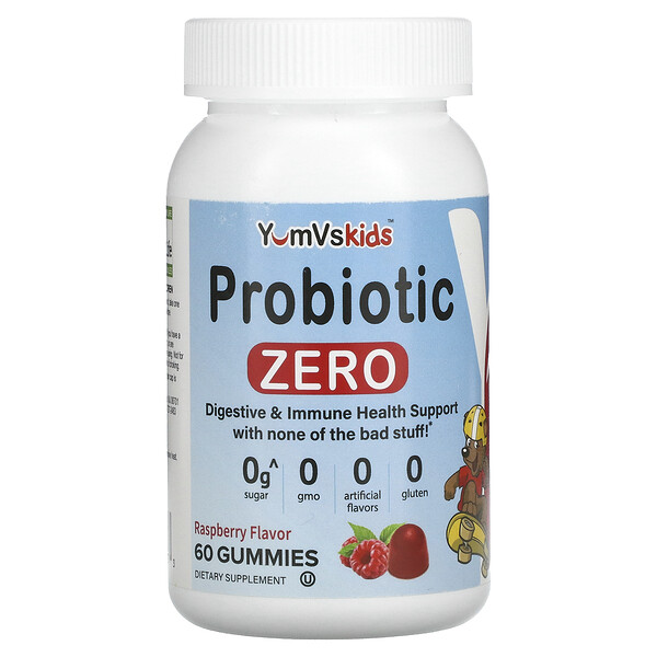 Пробиотик Zero, малина, 60 жевательных конфет YumV's