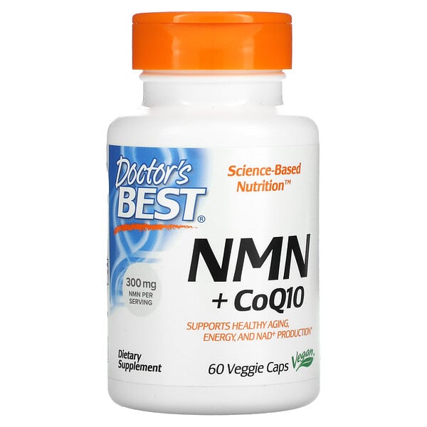 NMN 150 мг + CoQ10 50 мг, 60 растительных капсул Doctor's Best