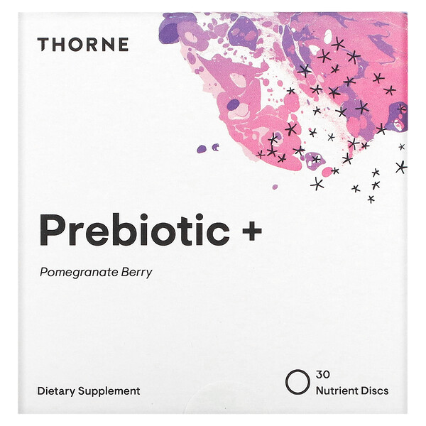Prebiotic +, Ягоды граната, 30 питательных дисков Thorne