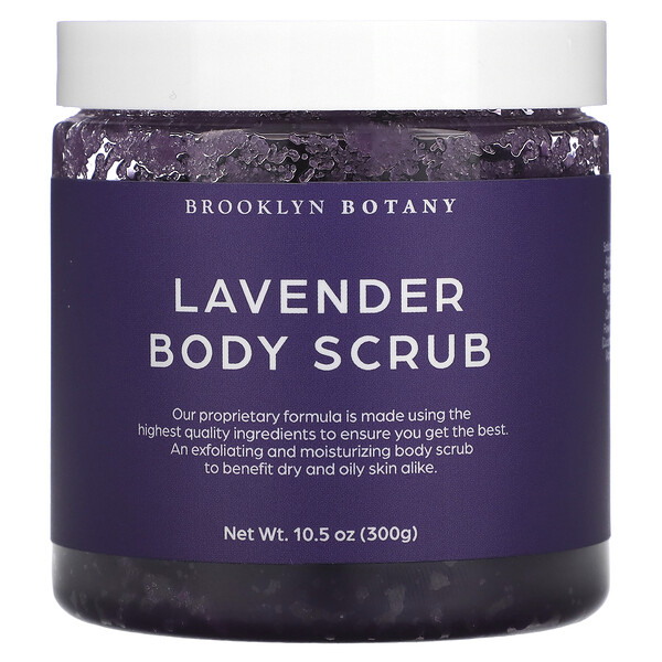 Body Scrub, Lavender, 10.5 oz (300 g) Brooklyn Botany
