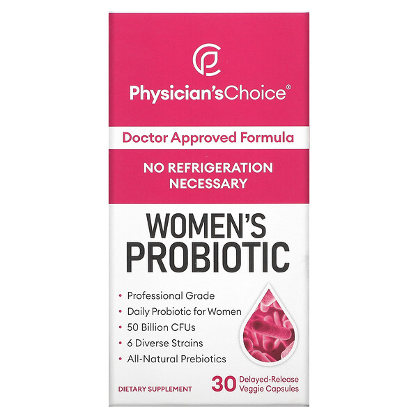 Пробиотики для женщин - 50 миллиардов КОЕ - 30 капсул с замедленным высвобождением - Physician's Choice Physician's Choice