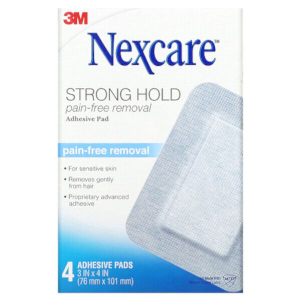 Strong Hold Pain-Free Removal Adhesive Pad, 4 Adhesive Pads Nexcare