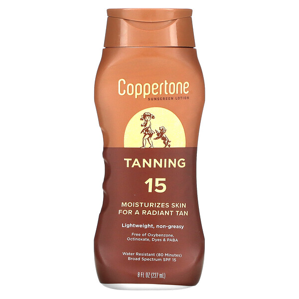 Tanning, Sunscreen Lotion, SPF 15, 8 fl oz (237 ml) Coppertone
