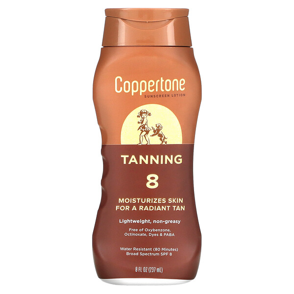 Tanning, Sunscreen Lotion, SPF 8, 8 fl oz (237 ml) Coppertone