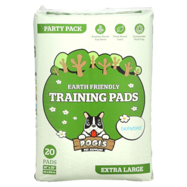 Earth Friendly Training Pads, Extra Large, 20 Pads Pogi's Pet Supplies