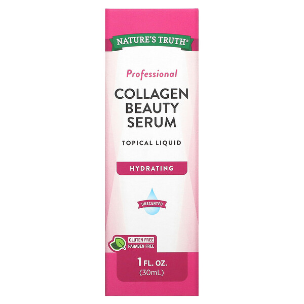 Professional Collagen Beauty Serum, Unscented, 1 fl oz (30 ml) Nature's Truth