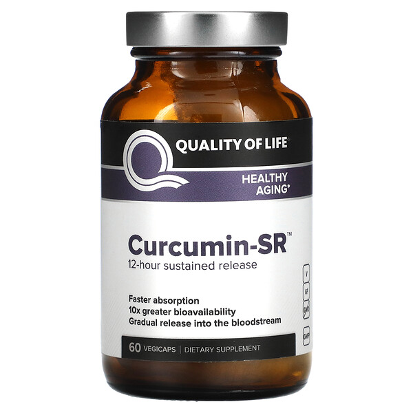 Curcumin-SR - 60 вегетарианских капсул - Quality of Life Labs Quality of Life Labs