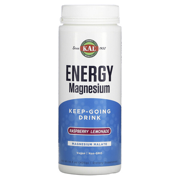 Energy Magnesium, Напиток для ежедневного использования, малиновый лимонад, 14,3 унции (405 г) KAL