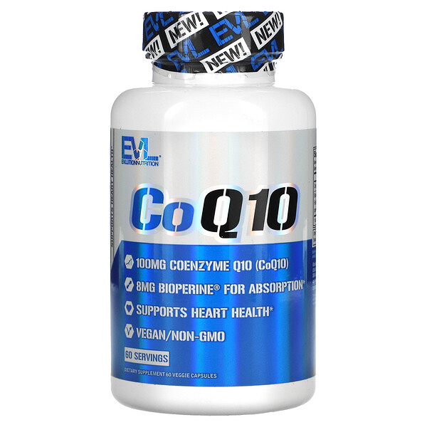 CoQ10, 100 мг - 60 растительных капсул - EVLution Nutrition EVLution Nutrition