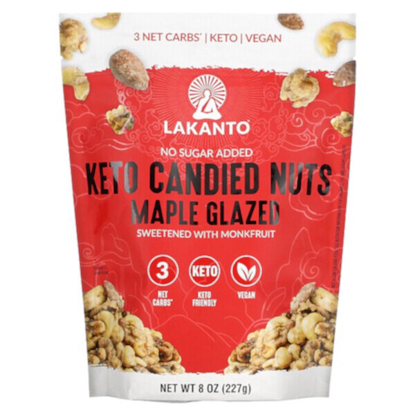 Keto Candied Nuts, Maple Glazed, 8 oz (227 g) Lakanto